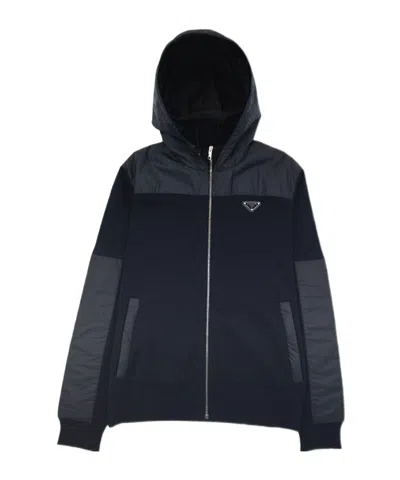 Prada Long-sleeved Casual Jacket In Black