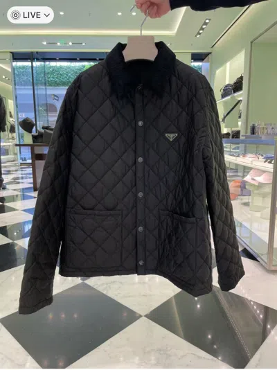 Prada Long-sleeved Casual Jacket In Black  