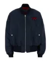 Prada Zip-up Bomber Jacket In Blue
