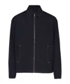 Prada Cotton Blouson With Contrasting Stitching In Blue