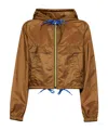 Prada Long-sleeved Casual Jacket In Brown