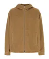 Prada Long-sleeved Casual Jacket In Camel Brown