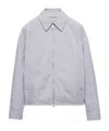 Prada Tricolor Striped Zip Jacket In Gray
