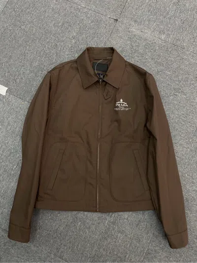 PRADA COTTON BLEND BLOUSON JACKET