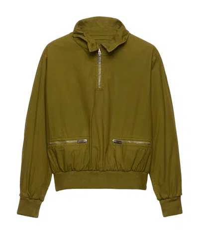 PRADA PRADA HALF-ZIP POPLIN JACKET