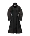 Prada Single-breasted Panelled Coat In Black