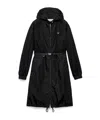 Prada Zip-up Belted Coat In Black