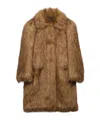 Prada Long-sleeved Coat In Brown