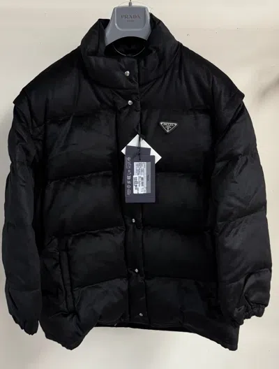 Prada Long-sleeved Cotton Clothes In Black