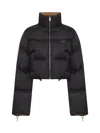 Prada Re-nylon With Goose Down Down Jacket In Black