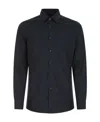 Prada Midnight Stretch Poplin Shirt In Blue