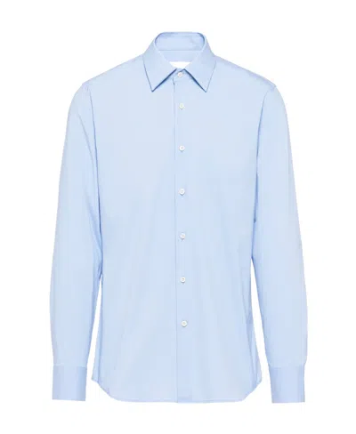 PRADA PRADA LONG-SLEEVED BUTTONED POPLIN SHIRT