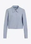 Prada Camicia In Popeline Azzurro  Donna In Blue