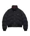 Prada Long-sleeved Down Jacket In Black