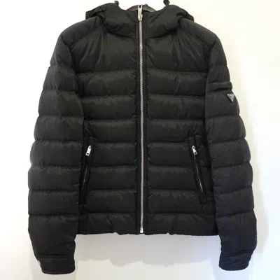 Prada Long-sleeved Down Jacket In Black
