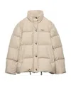 Prada Technical Fabric Down Jacket In Nude