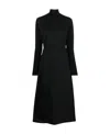 Prada Wool Long Sleeved Dress In Black