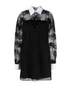 Prada Long-sleeved Dress With Shirt Collar In Black