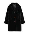 Prada Long-sleeved Fur In Black