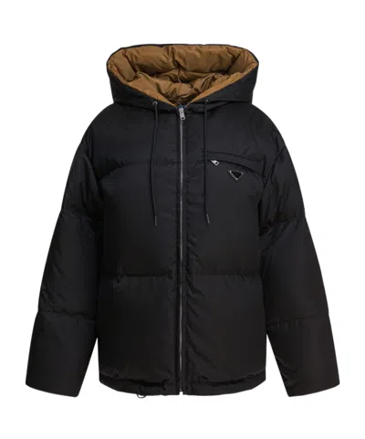 Prada Long-sleeved Hooded Cotton Coat