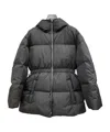 Prada Long-sleeved Hooded Cotton Coat In Black