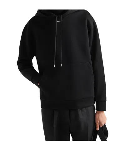 PRADA TECHNICAL COTTON HOODIE