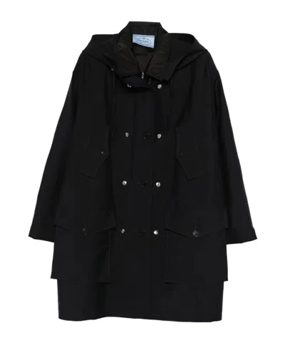 Prada Long-sleeved Jacket In Black