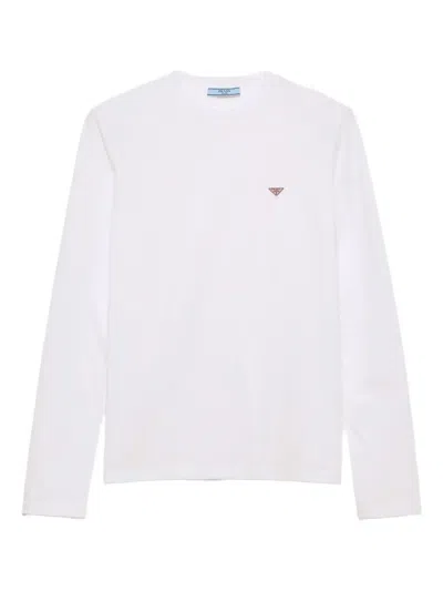 Prada Long-sleeved Jersey T-shirt