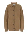 Prada Cardigan In Cashmere Biscotto  Donna In Camel Brown