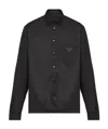 Prada Snap Button-up Shirt In Black