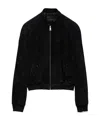 Prada Long-sleeved Leather Jacket In Black
