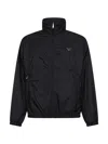 Prada Reversible Zip-up Jacket With Triangle-logo In Black