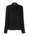Prada Long-sleeved Shirt In Black