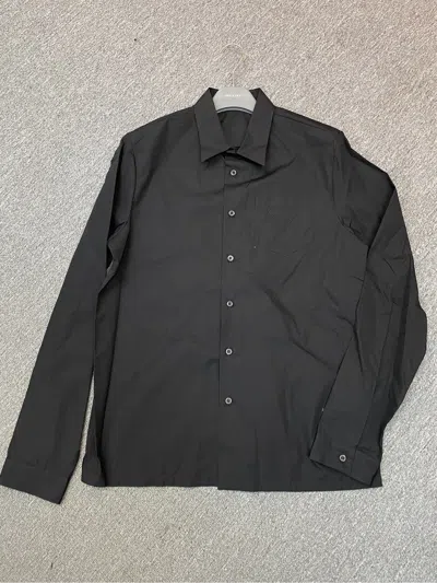 Prada Long-sleeved Shirt In Black