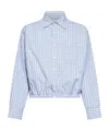 Prada Checked Buttoned Shirt In Blue
