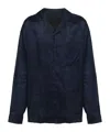 Prada Long-sleeved Shirt In Blue