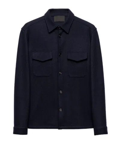 PRADA PRADA TRIANGLE-LOGO BUTTON-UP SHIRT