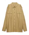 Prada Long-sleeved Shirt In Brown