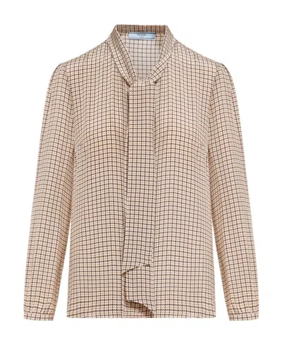 Prada Long-sleeved Shirt In Brown