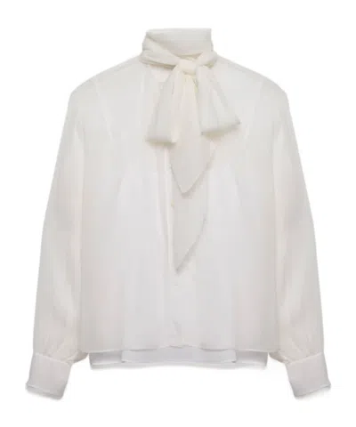 Prada Long-sleeved Shirt In White