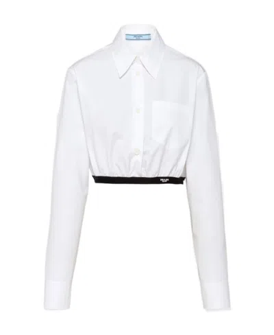 Prada Long-sleeved Shirt In White