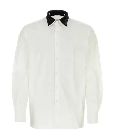 Prada Long-sleeved Shirt In White