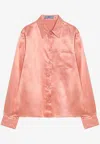 Prada Coral-coloured Shirt In Blend In Orange