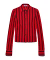Prada Straight Button Down Top In Red