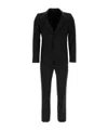 Prada Tailored Wool Blend Suit With Notched Lapel In Black