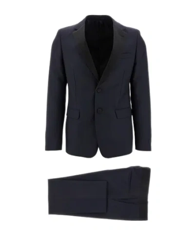 Prada Long-sleeved Suit In Black