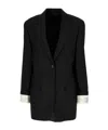Prada Long-sleeved Suit Coat In Black