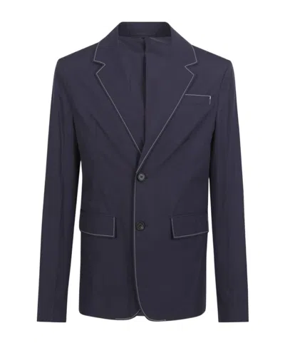 Prada Long-sleeved Suit Jacket In Gold