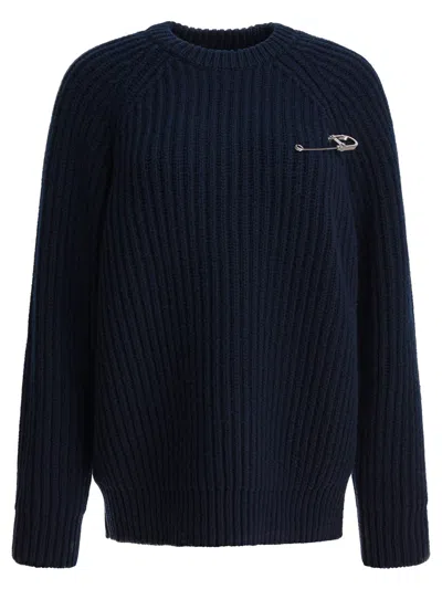 Prada Long-sleeved Sweater In Blue