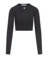Prada Tshirt With Long Sleeves In Black